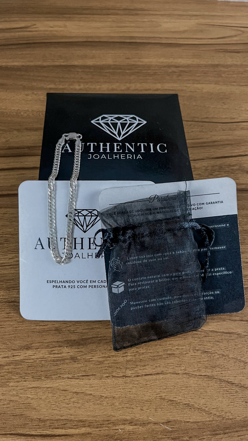 Pulseira Elo Duplo 4mm 20cm