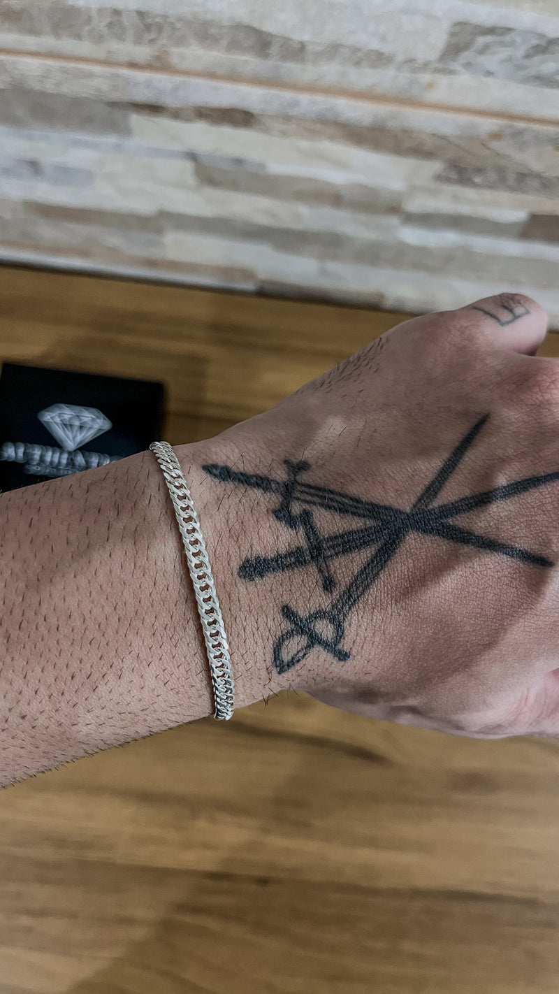 Pulseira Elo Duplo 4mm 20cm