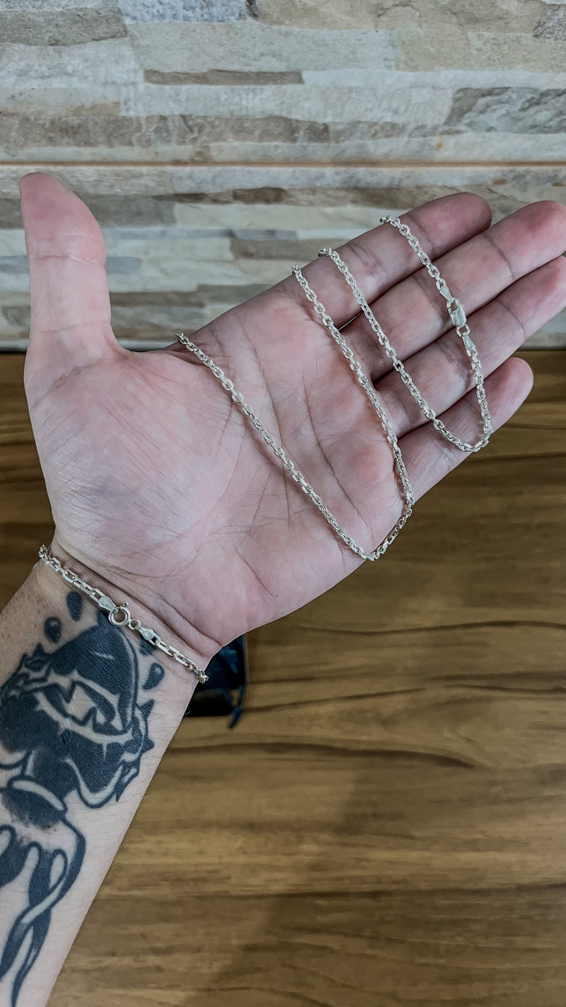 Corrente Cadeado 3mm 70cm