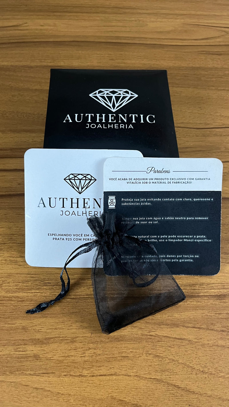 Corrente Veneziana 1mm 70cm + Pingente Cruz Cravejada