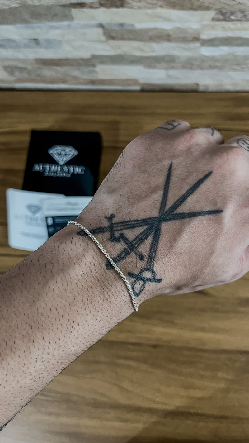 Pulseira Cordão Baiano 1mm 18cm